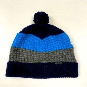 Burberry Blue and Gray Knit Hat
